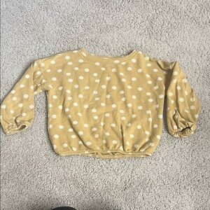 Rylee+Cru-Yellow Polka Dot Kids Top